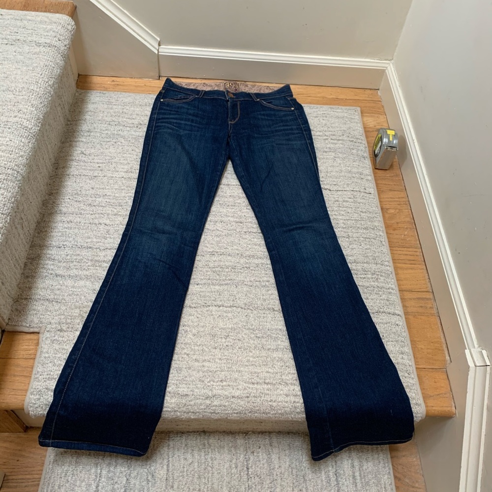 Rich & skinny dark wash bootcut jeans